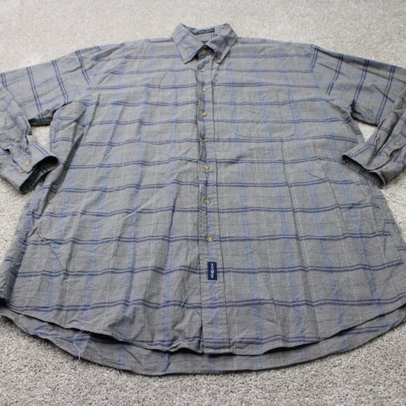 GANT Shirt Mens XLT Gray/Blue New Haven Oxford 100% Cotton Long Sleeve Button - Picture 3 of 13